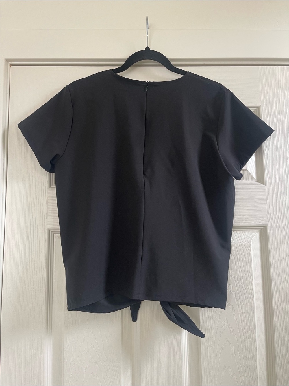 Women’s Albion Fit Front Tie Short Sleeve Top Black Size L - Picture 5 of 6